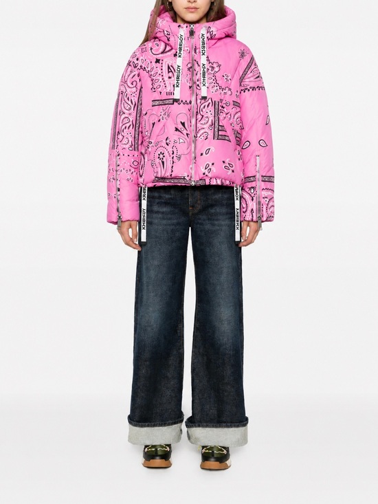 Khrisjoy Other - Khrisjoy Kids Pink Bandana Puffer Jacket – Size 12Y – New With Tags